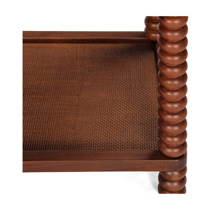 Twist Cane Solid Wood Side Table