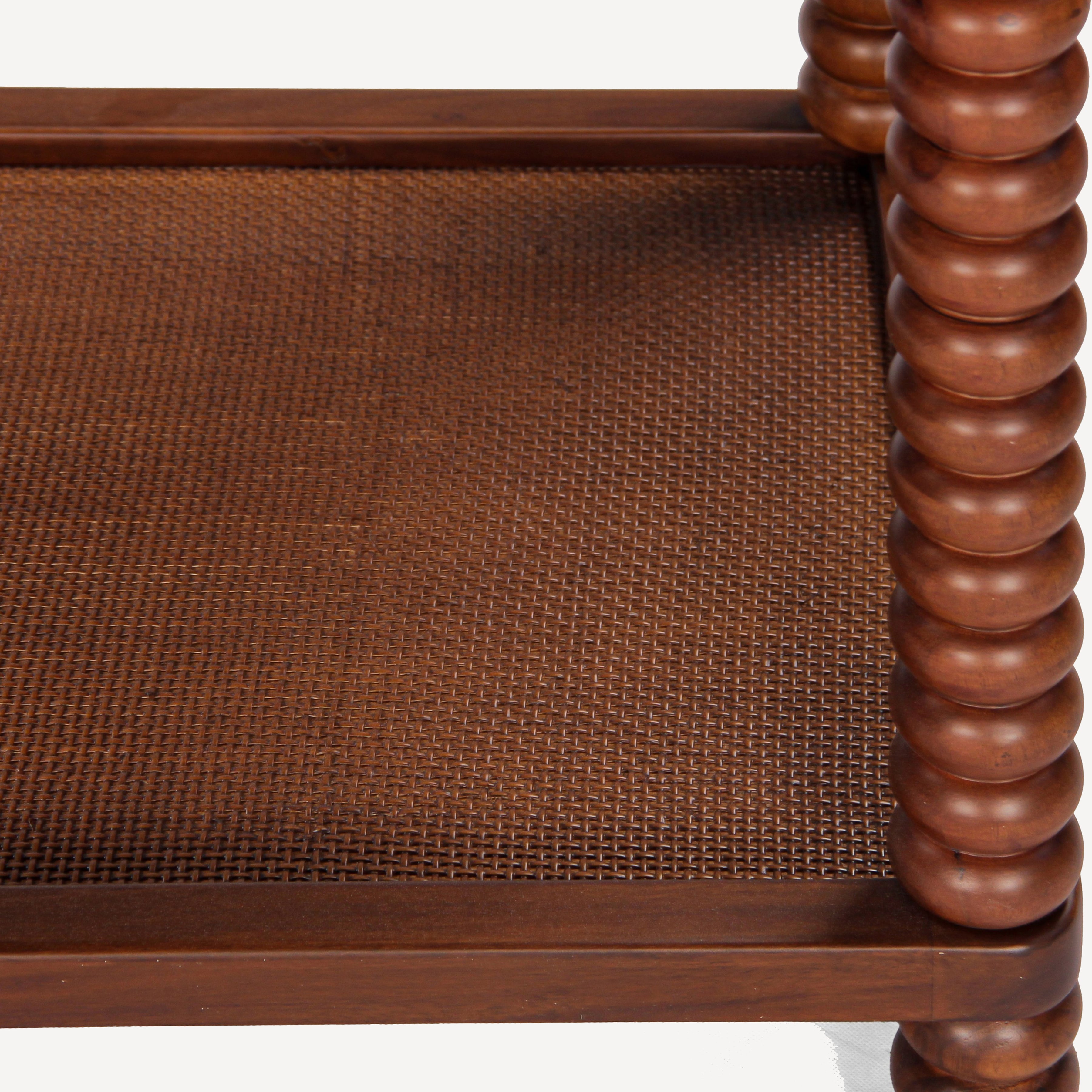 Twist Cane Solid Wood Side Table