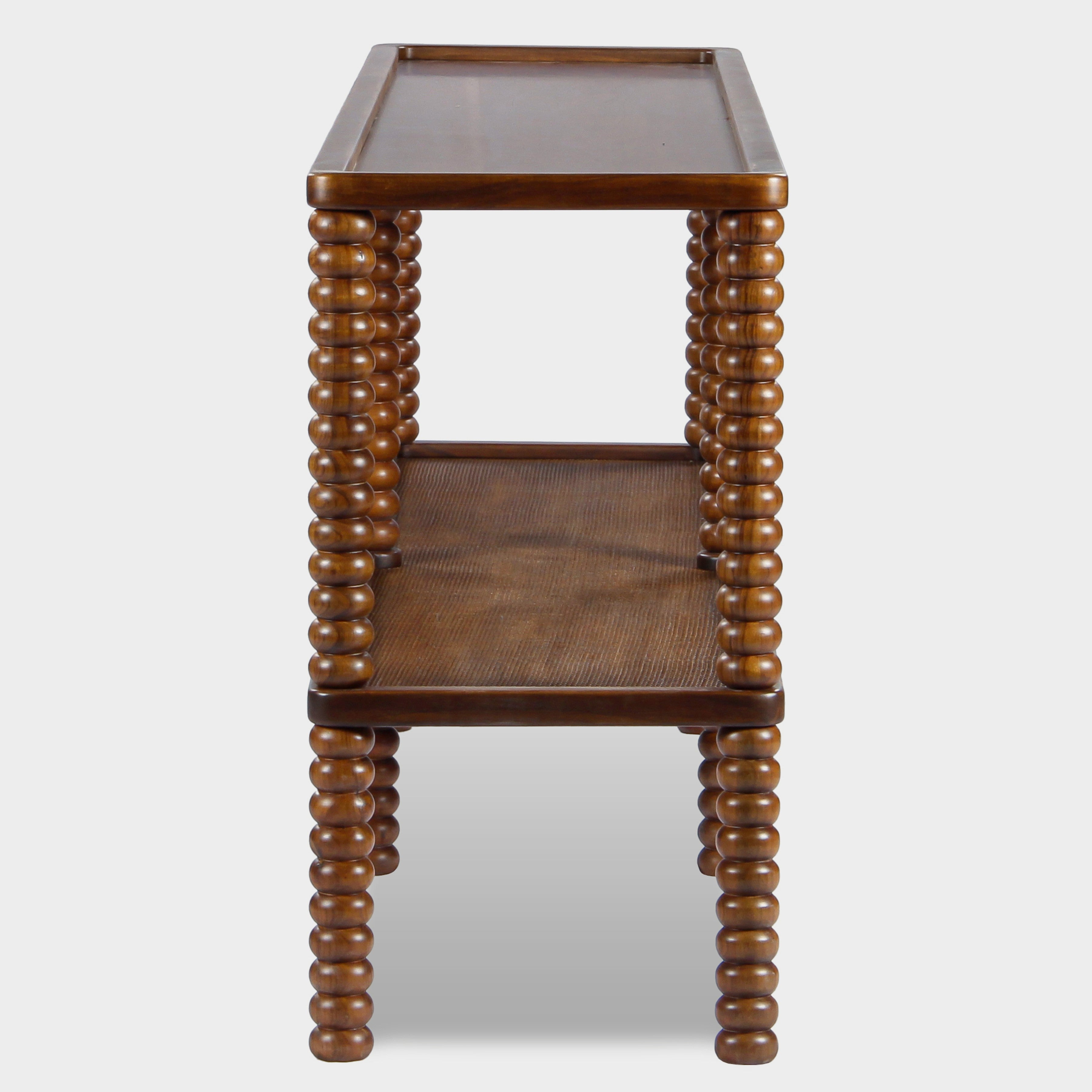 Twist Cane Solid Wood Console Table