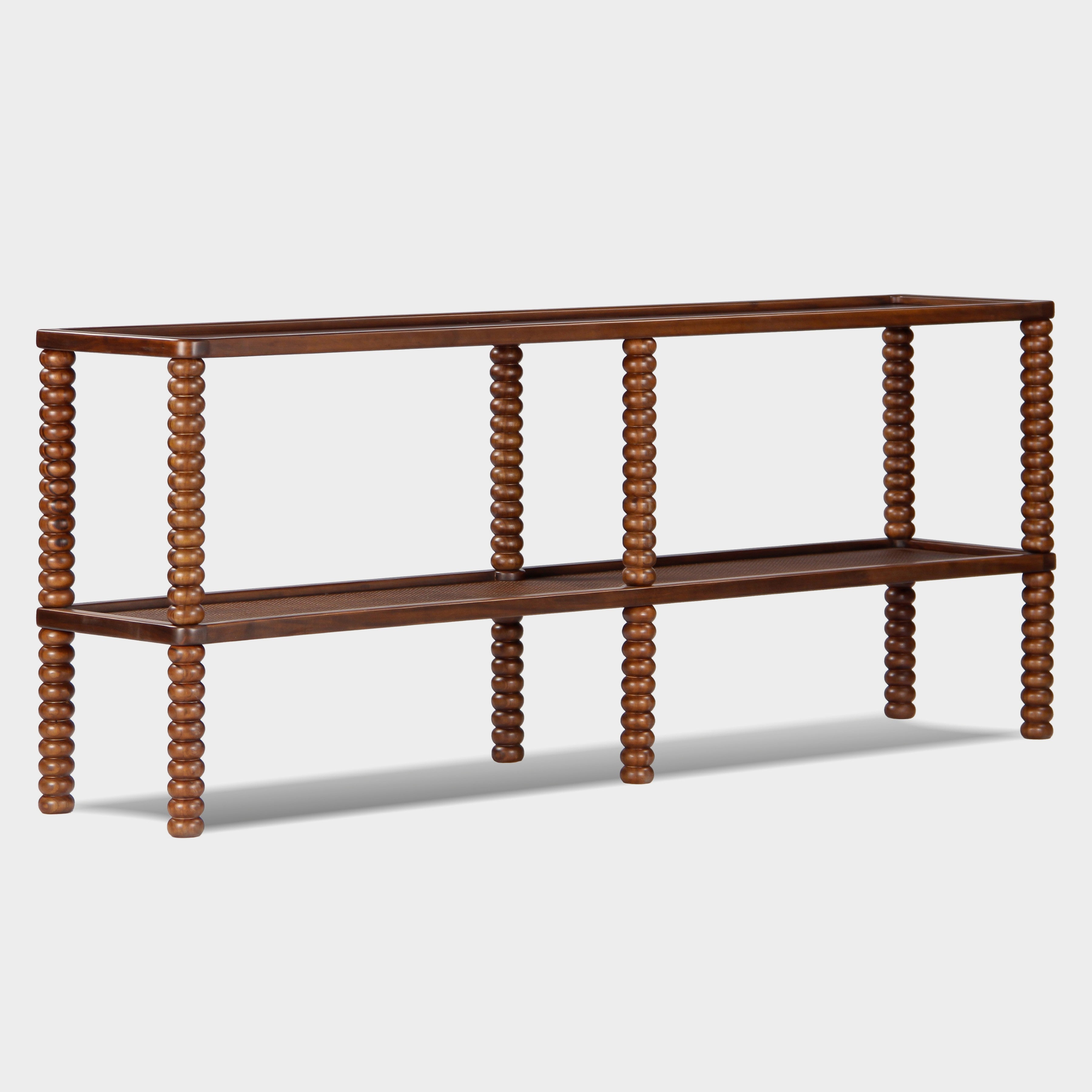 Twist Cane Solid Wood Console Table