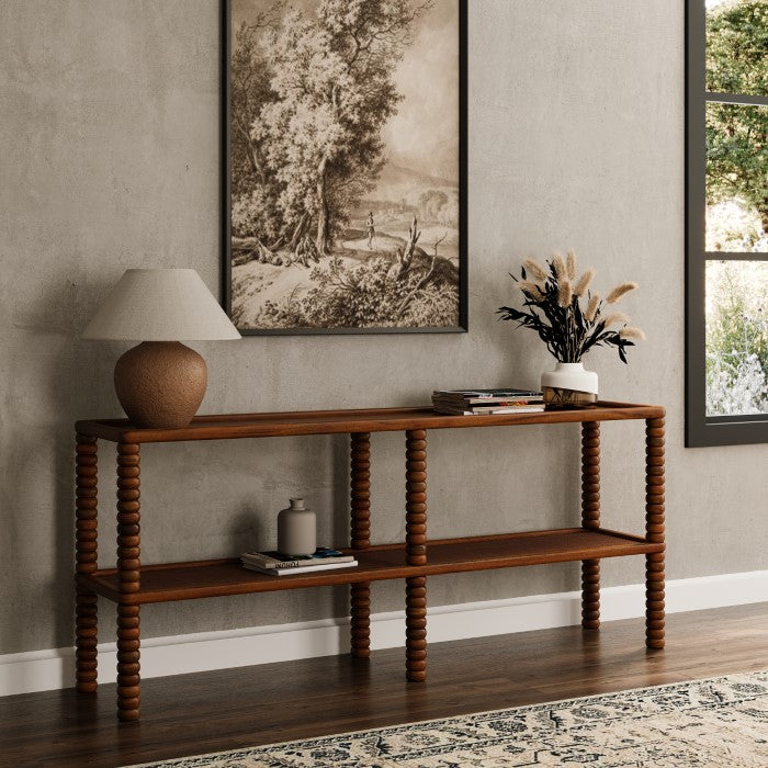 Twist Cane Solid Wood Console Table