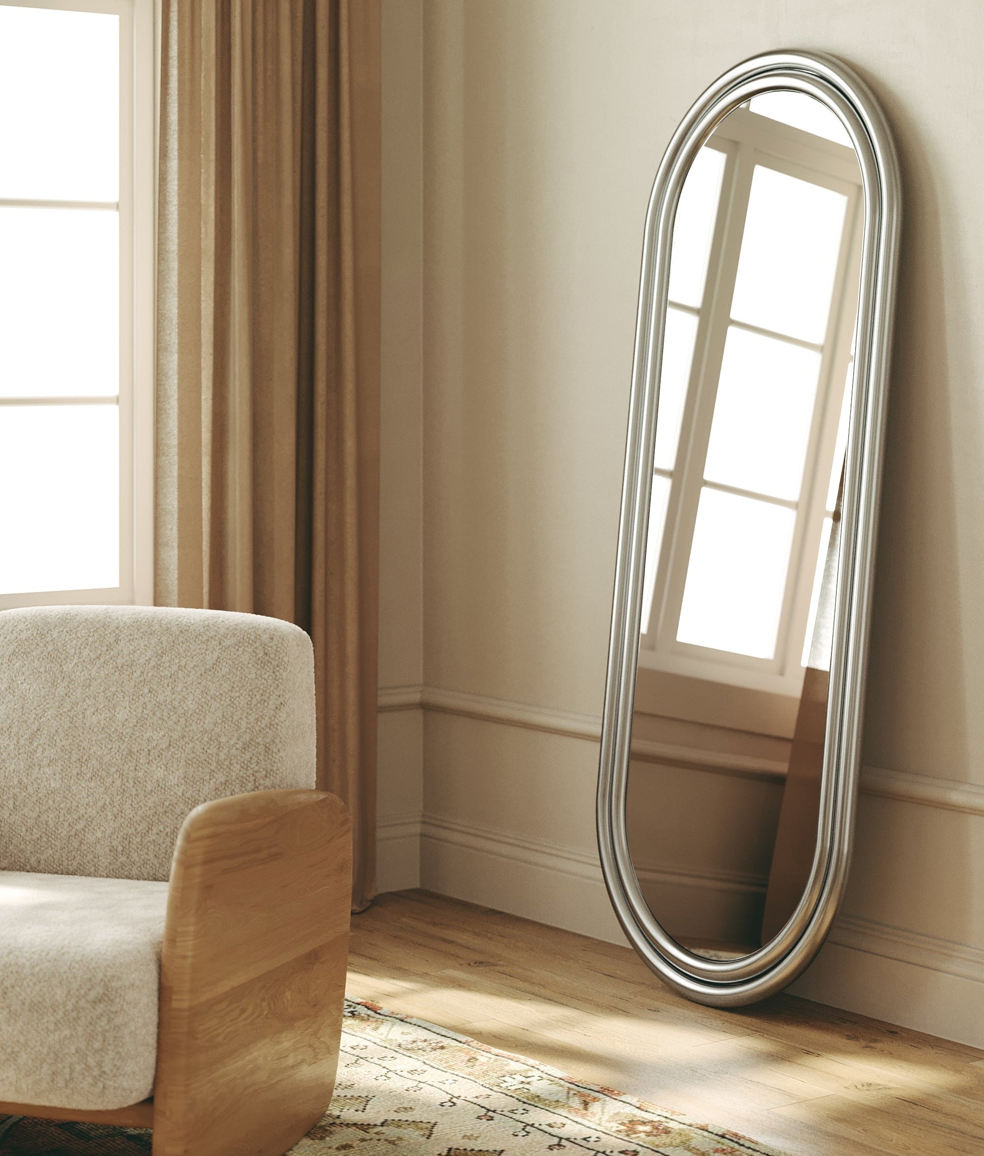 Dune Metallic Mirror - Floor Mirror