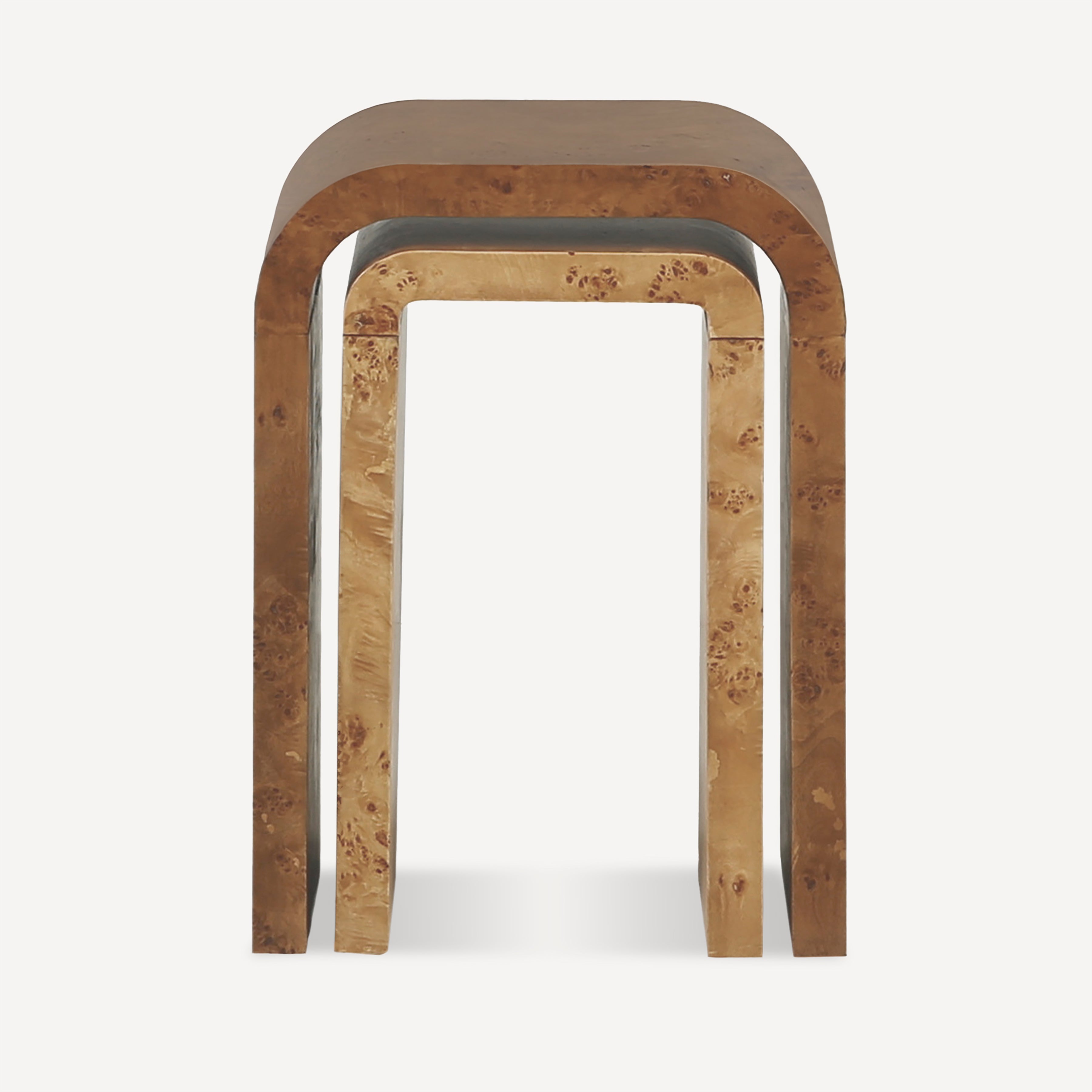 Liam Burl Nesting Side Table(set of 2)