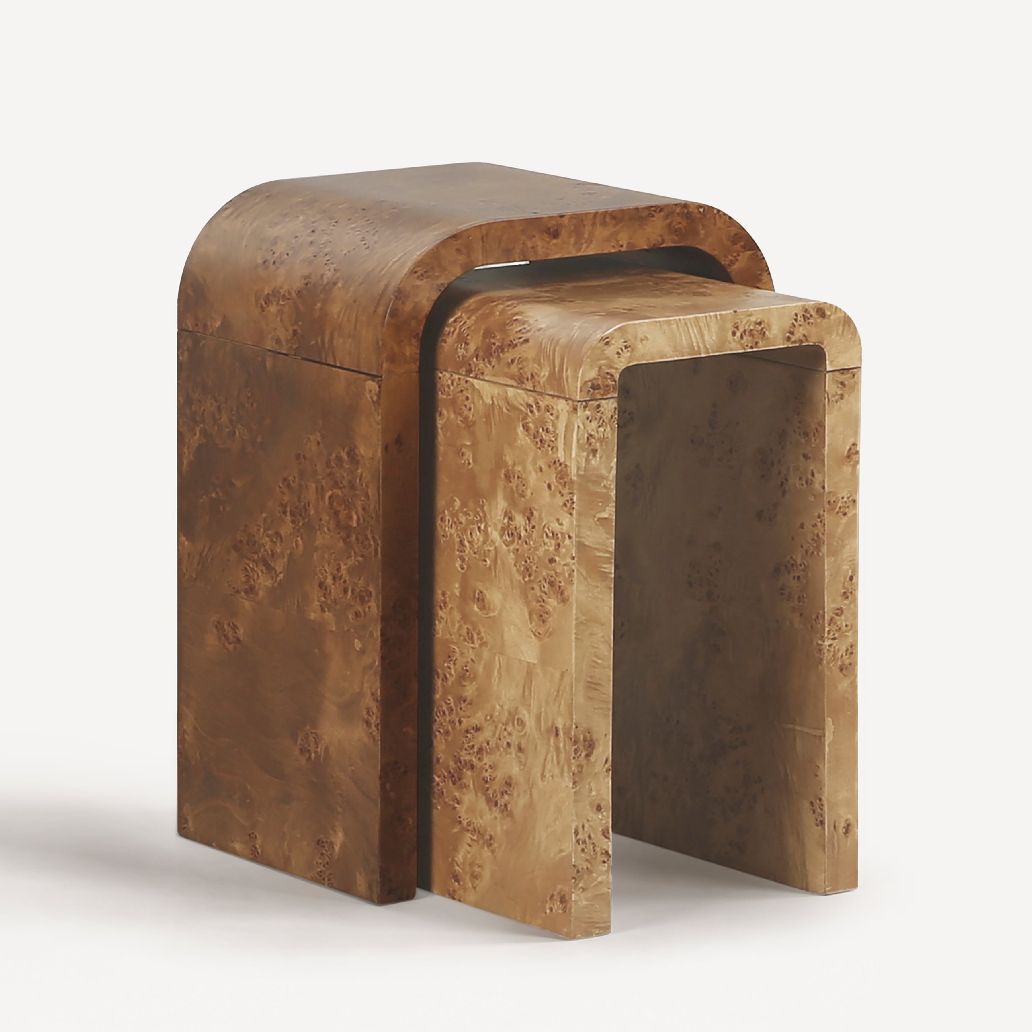 Liam Burl Nesting Side Table(set of 2)