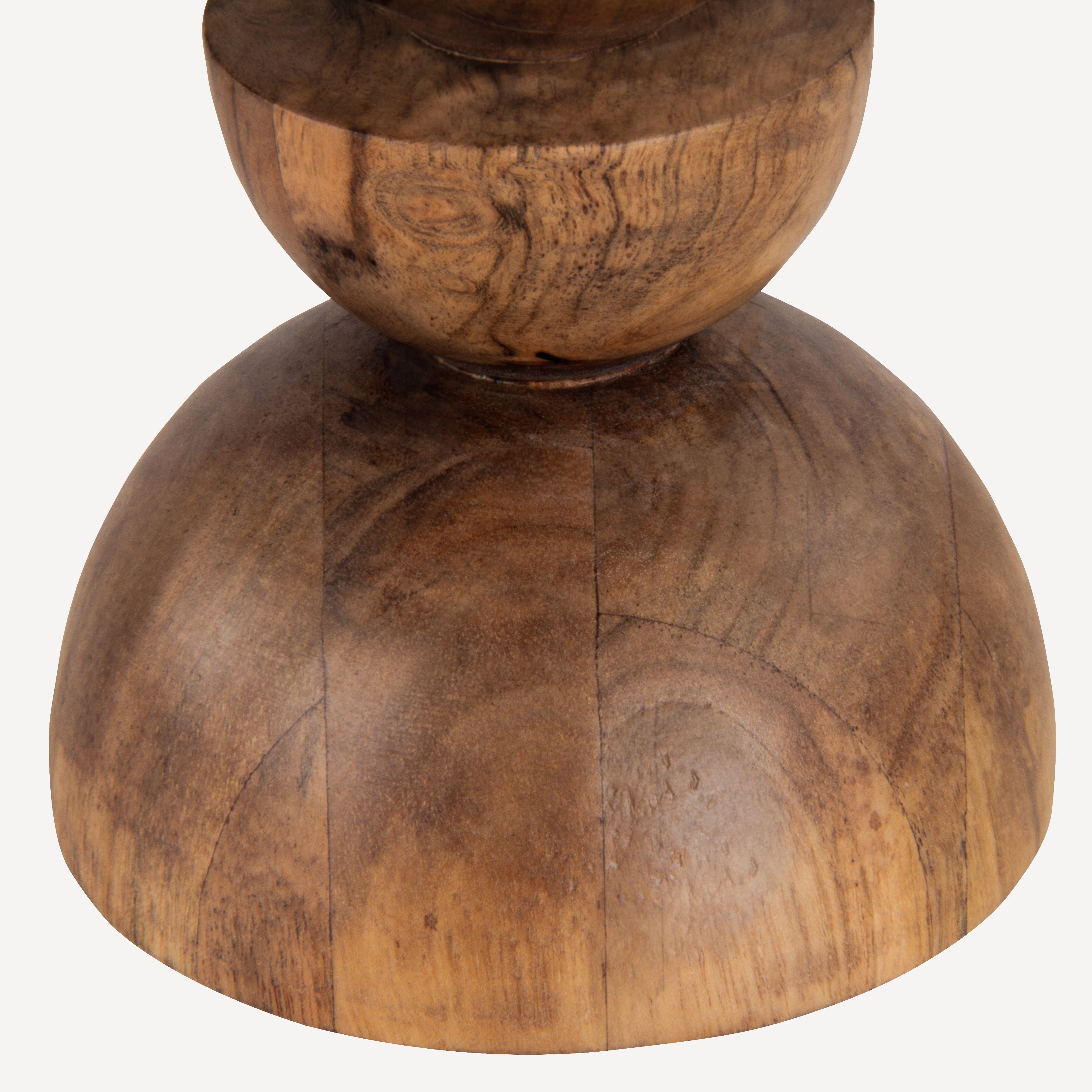 Cuppola Candle Holder Acacia