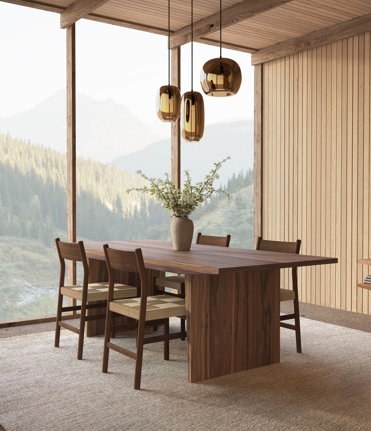 Tangent Walnut Dining Table